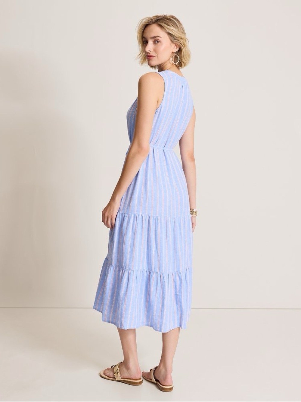 Tommy Bahama Blue and White Striped Maxi Dress